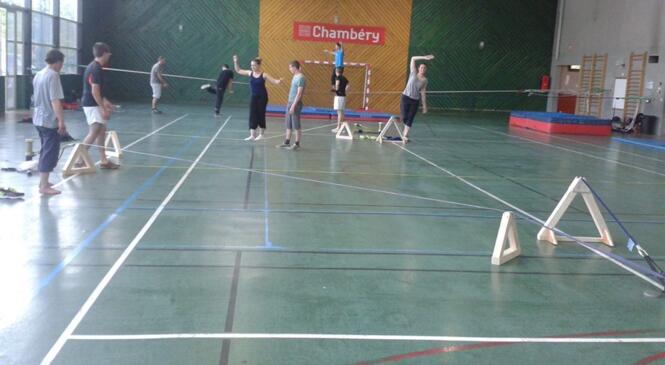 Créneau slackline au gymnase de Boutron image article