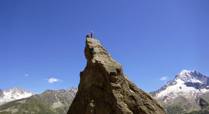 Grimpe dans les Aiguilles Rouges image article