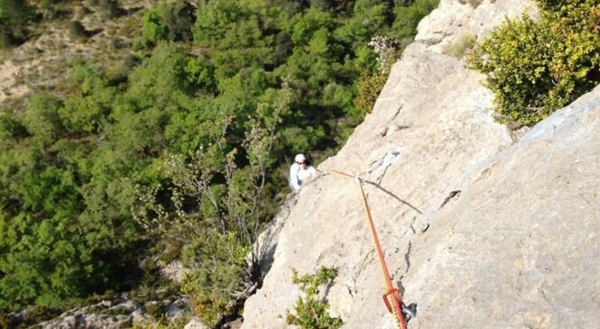 Découverte grande voie en escalade image article